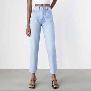 Blue zara mom jeans